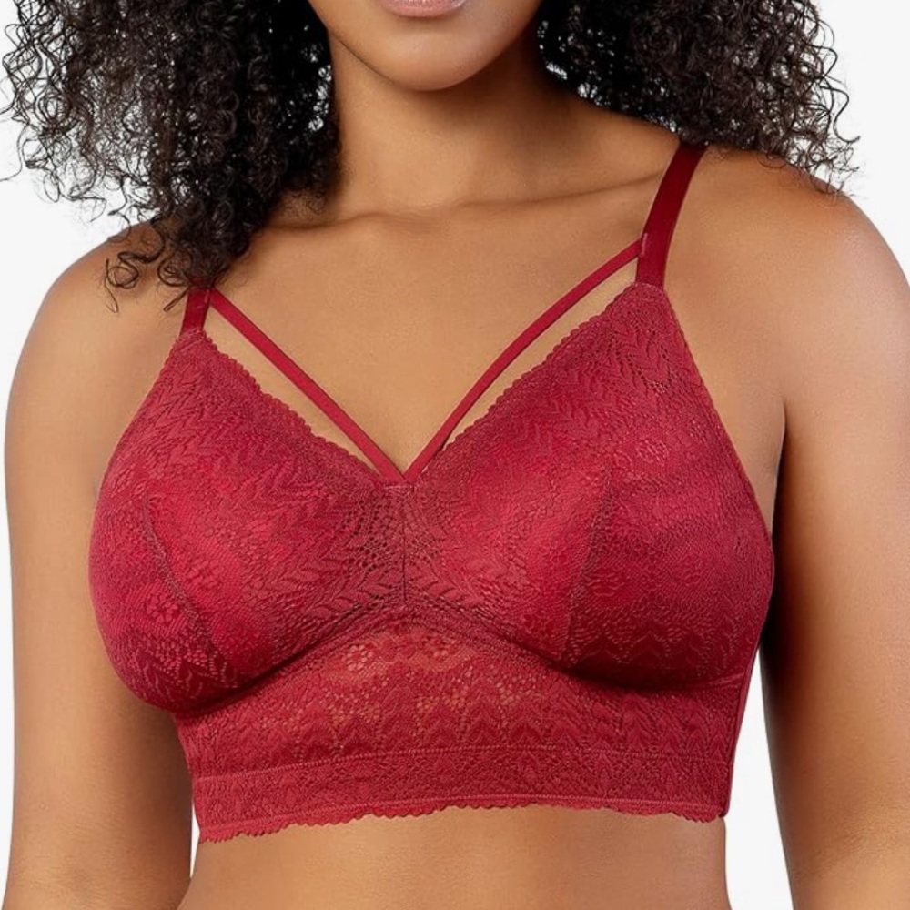NEW Parfait Mia Lace Wire Free Padded Lace Bralette Women's 36D